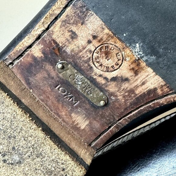 MEZLAN Mens Genuine Lizard Leather Penny Loafers 'ELDA' Dress Shoes Black 10.5 - Picture 10 of 10